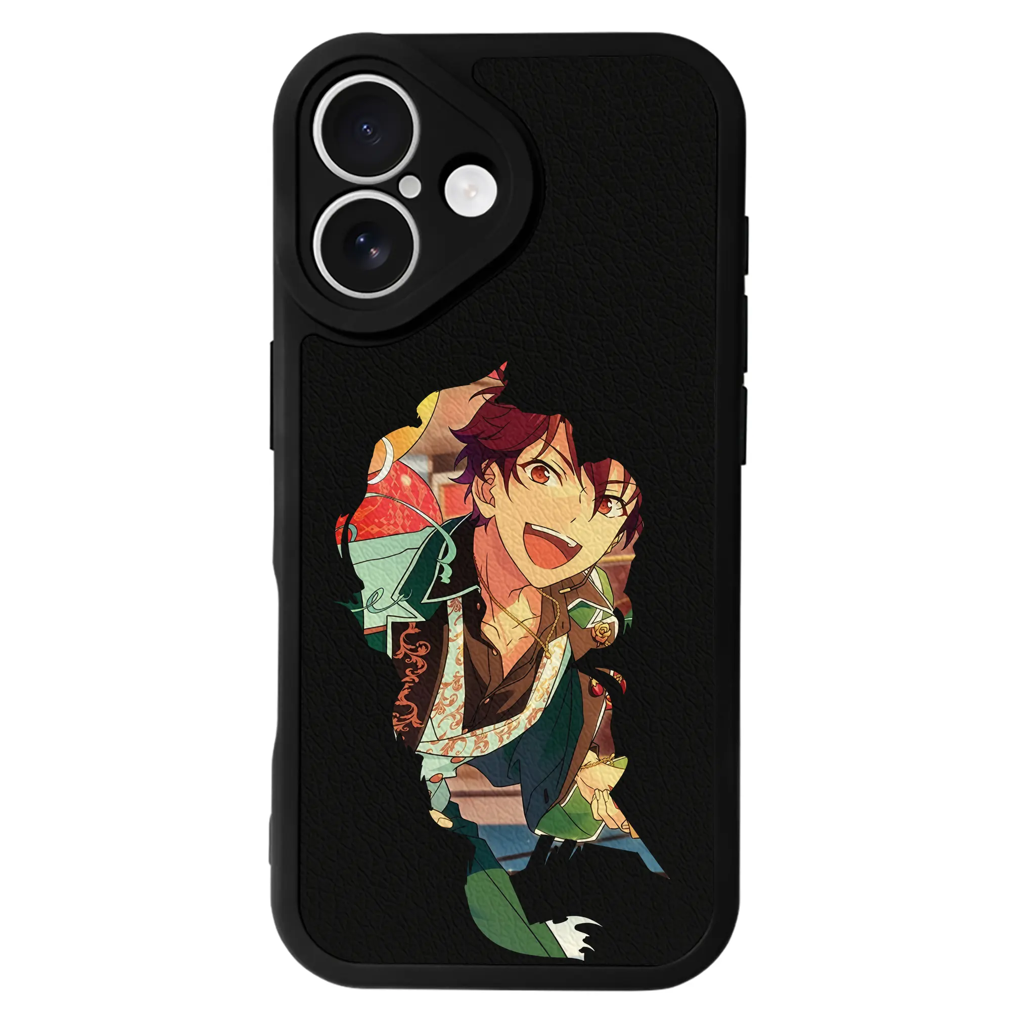 あんさん ぶる グッズ 流星隊 守沢千秋 - IPhone 16シリーズ対応 ・ シリコンスマホケース ・ レザー調 ・ 高精度フィット ・ 耐衝撃 ・ ワイヤレス充電対応 ・ 精密カット